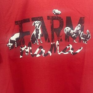 Farm Mama Graphic Red Tee